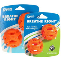 Produktbild von Chuckit! Breathe Right Fetch Ball Hundespielzeug aus Gummi Größe M 2er Pack Orange