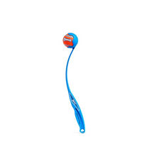 Produktbild von Chuckit! Classic 26M Ballwerfer für Hunde mit ergonomischem Gummigriff aus Kunststoff in Blau/Bunt, 66 cm Länge