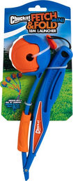 Chuckit! Fetch & Fold Mini Ballschleuder für Hunde mit Apportierball in Orange und Blau - 1 Stk. – Bild 1 von 9