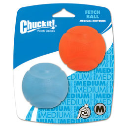 Chuckit! Hundespielzeug Fetch Ball aus Naturkautschuk Größe M 2er Pack Bunt - 2 x 6,5 cm – Bild 1 von 5