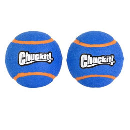 Chuckit! Hundespielzeug Quietschender Tennisball aus Naturkautschuk Blau Größe L für große Rassen 2 Stück – Bild 1 von 3