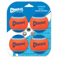 Produktbild von Chuckit! Hundespielzeug Tennis Ball aus Naturkautschuk Größe M 4er Pack