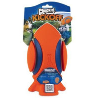 Produktbild von Chuckit! Kickoff Hundespielzeug Wurfspielzeug aus Gummi Größe M Orange Blau