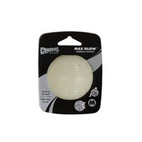 Produktbild von Chuckit Max Glow Ball Apportierspielzeug aus Naturkautschuk Größe M Weiß