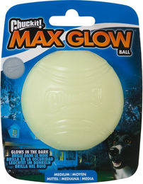 Produktbild von Chuckit! Max Glow Ball Hundespielzeug aus Gummi Größe M Durchmesser 6,5 cm