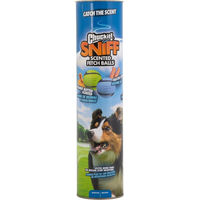 Produktbild von Chuckit! Sniff Apportierbälle aus Naturkautschuk für Hunde, 4 Stück, Blau Grün Bunt, Ø 6,5 cm