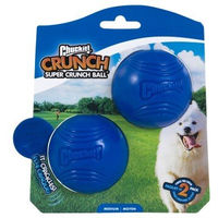 Produktbild von Chuckit Super Crunch Ball Hundespielzeug aus TPR Größe M 2er Pack Blau