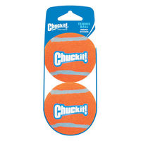 Produktbild von Chuckit! Tennisbälle für Hunde aus Naturkautschuk Größe M 2er Pack Orange Bunt