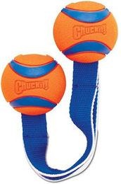 Chuckit! Ultra Duo Tug Hundespielzeug aus Naturkautschuk Größe S Orange Blau – Bild 1 von 8