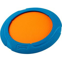 Produktbild von Chuckit Ultra Flight Hundespielzeug Frisbee aus Gummi blau-orange für alle Altersstufen - 23 cm