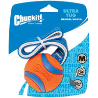 Produktbild von Chuckit Ultra Tug Ball mit Handschlaufe aus Naturkautschuk Größe S Orange Blau - 1 Stk.