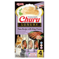 Produktbild von Churu Katzensnack Luxury Thunfisch und Riesengarnelen Creme 4 x 14 g