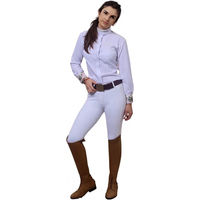 Produktbild von Cieli Equestrian Ayana Hybrid Reitshirt Damen Weiß 2XS