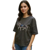 Produktbild von Cieli Equestrian Damen T-Shirt The Iyanda Full Horse Grün XS