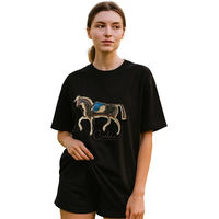 Produktbild von Cieli Equestrian Damen T-Shirt The Iyanda Full Horse Schwarz M