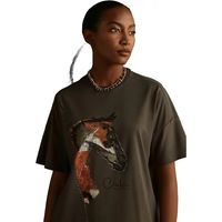 Produktbild von Cieli Equestrian Damen T-Shirt The Iyanda Horse Head Grün XS