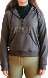 Cieli Equestrian Noah Reitsport-Hoodie für Damen aus Baumwolle Grau XL – Bild 1 von 1