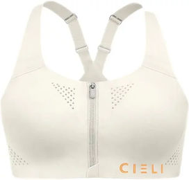 Cieli Equestrian Performance Damen Sport-BH in Beige und Weiß Größe M – Bild 1 von 1