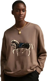 Cieli Equestrian Reitshirt The Iyanda Full Horse Langarmshirt für Damen in Beige Größe S – Bild 1 von 1