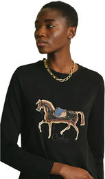 Cieli Equestrian Reitshirt The Iyanda Full Horse Langarmshirt für Damen in Schwarz Größe S – Bild 1 von 1