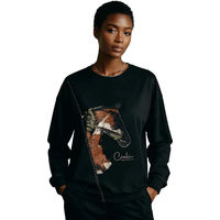 Produktbild von Cieli Equestrian Reitshirt The Iyanda Horse Head Langarmshirt für Damen in Schwarz Größe M