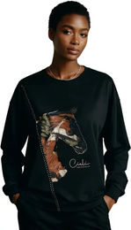 Cieli Equestrian Reitshirt The Iyanda Horse Head Langarmshirt für Damen Schwarz XS – Bild 1 von 1