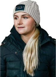 Cieli Equestrian Signature Bommelmütze für Damen in Beige – Bild 1 von 1