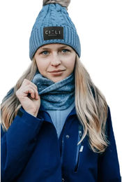 Cieli Equestrian Signature Bommelmütze für Damen in Grau und Blau – Bild 1 von 1