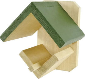CJ Wildlife Dublin Wildvogel-Futterstation aus Holz mit grünem Dach und braunem Boden in Einheitsgröße – Bild 1 von 4