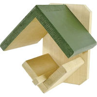 Produktbild von CJ Wildlife Dublin Wildvogel-Futterstation aus Holz mit grünem Dach und braunem Boden in Einheitsgröße