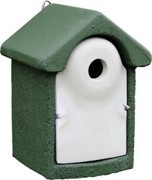 CJ Wildlife Nistkasten für Wildvögel aus Holzbeton in Grün/Weiß 24x19x18 cm - 1 Stk. – Bild 1 von 4