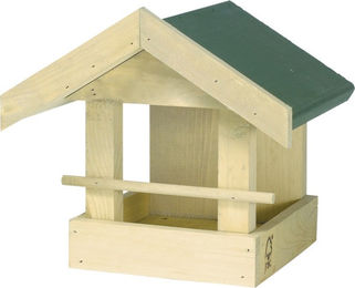 CJ Wildlife Vogelhaus Memphis aus Holz in Natur und Grün 23,5 x 21,2 cm – Bild 1 von 3