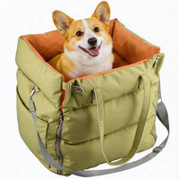 Produktbild von CkeyiN Pro 2-in-1 Hunde-Autositz und Hundebett aus wasserfestem Kunstleder für kleine und mittlere Hunde bis 13 kg