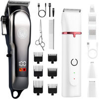 Produktbild von CkeyiN Pro 2in1 Hundeschermaschine und elektrischer Hundetrimmer Set für Hunde und Katzen mit Keramik-Schneidköpfen und Führungskämmen