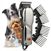 Produktbild von CkeyiN Pro Hundeschermaschine für Hunde und Katzen mit 4 Aufsteckkämmen geräuscharm Edelstahl
