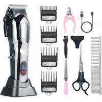 Produktbild von CkeyiN Pro Hundeschermaschine Set für Hund und Katze mit 4 Aufsteckkämmen und Ladestation