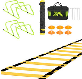Clanmacy Agility Training Set mit Hürden, Koordinationsleiter und Hütchen aus Kunststoff, 24-teilig – Bild 1 von 2