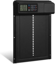 Clanmacy Automatische Hühnerklappe aus Aluminium mit Timer und Einklemmschutz Schwarz – Bild 1 von 5