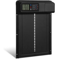 Produktbild von Clanmacy Automatische Hühnerklappe aus Aluminium mit Timer und Einklemmschutz Schwarz