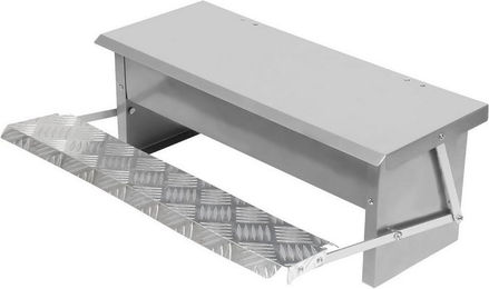 Clanmacy Automatischer Hühner Feeder Futtertrog aus verzinktem Stahl für Geflügel wie Hühner Enten und Puten 5kg - 5 kg – Bild 1 von 5