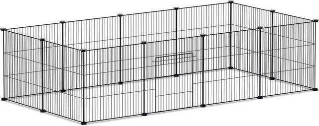 Clanmacy DIY Freigehege Laufstall aus Metall für Welpen und Hamster 12 Stück 35x35cm Schwarz - 12 x 35 cm – Bild 1 von 3