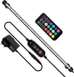 Clanmacy LED Aquarium-Aufsetzleuchte für Fische in Schwarz – Bild 1 von 4