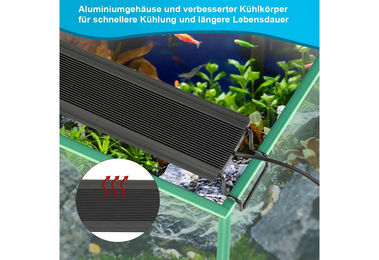 Clanmacy LED Aquariumleuchte mit ausziehbarer Halterung Schwarz 36W für 87-110cm – Bild 1 von 4