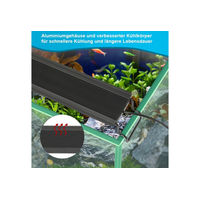 Produktbild von Clanmacy LED Aquariumleuchte mit ausziehbarer Halterung Schwarz 36W für 87-110cm