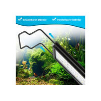 Produktbild von Clanmacy LED Aquariumleuchte mit ausziehbarer Halterung Schwarz 45W für 107-130cm