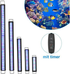 Clanmacy LED Aquariumleuchte RGB Aufsatzleuchte mit Timer Schwarz 28W für 64-90cm – Bild 1 von 3
