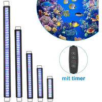 Produktbild von Clanmacy LED Aquariumleuchte RGB Aufsatzleuchte mit Timer Schwarz 28W für 64-90cm