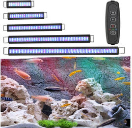 Clanmacy LED Aquariumleuchte Schwarz mit ausziehbarer Halterung für Aquarien 45-70cm – Bild 1 von 3