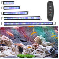 Produktbild von Clanmacy LED Aquariumleuchte Schwarz mit ausziehbarer Halterung für Aquarien 45-70cm