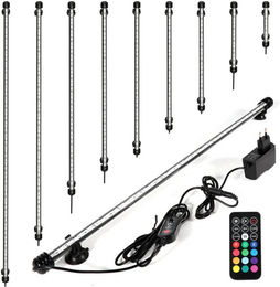 Clanmacy RGB LED Aquariumleuchte für Süßwasser und Salzwasser 18cm-112cm Schwarz – Bild 1 von 4